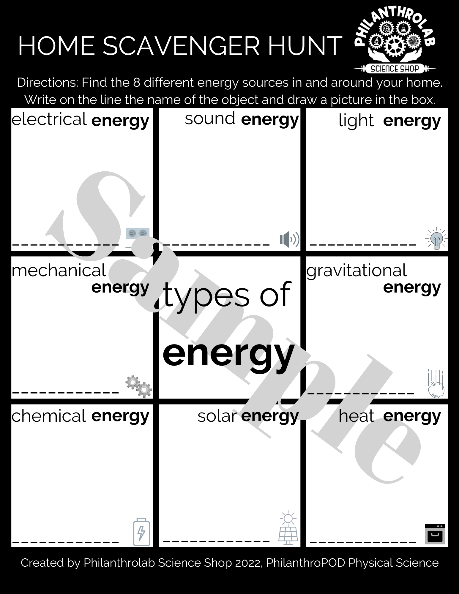 Energy Hunt Program Digital Downloads – Philanthrolab Science Shop